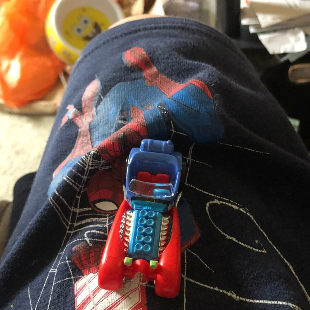 Red and Blue Kids Toy Car